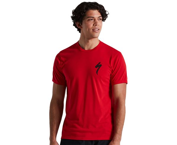 S-LOGO TEE SS MEN FLO RED