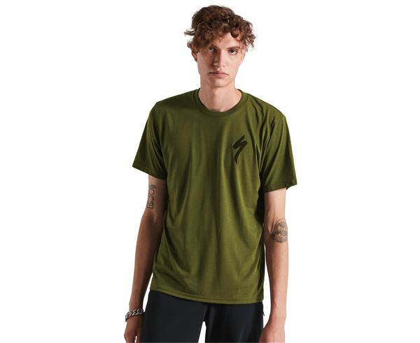 S-LOGO TEE SS MEN OLIVE GREEN