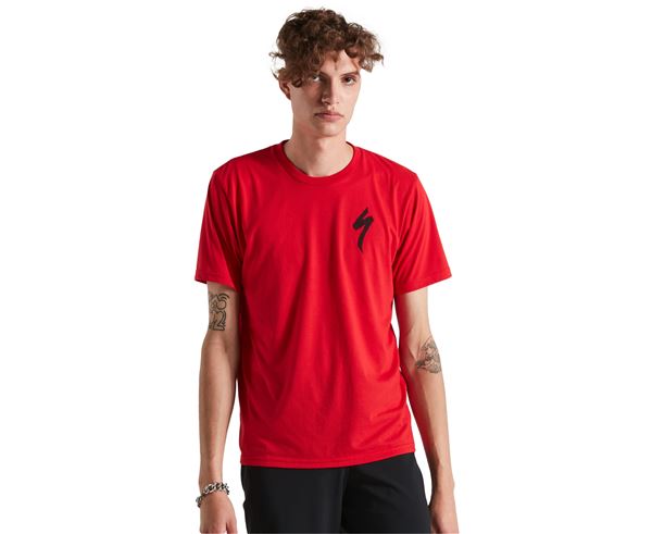 S-LOGO TEE SS MEN FLO RED