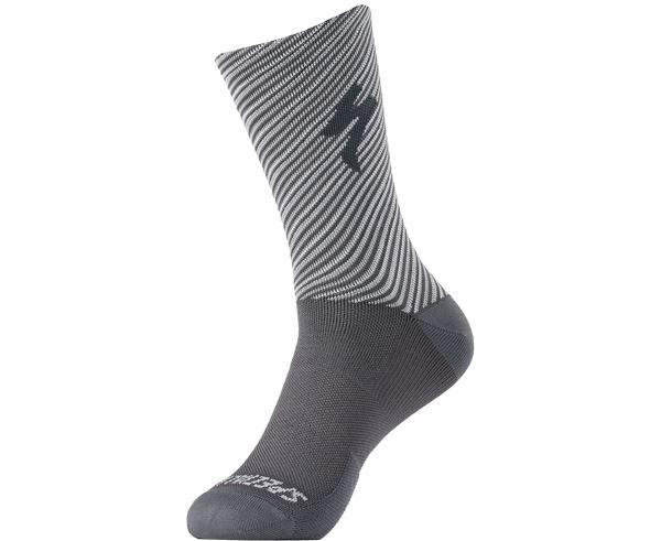 SOFT AIR TALL SOCK SLATE/DOVE GREY STRIPE