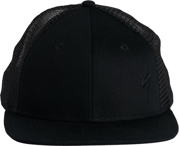 S-LOGO TRUCKER HAT BLACK/BLACK