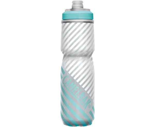 PODIUM® CHILLTM OUTDOOR BOTTLE GREY/TEAL STRIPE 710ML