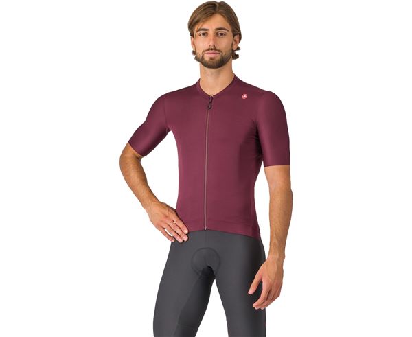 Maillot Castelli Espresso Jersey Deep Bordeaux/Silver Moon