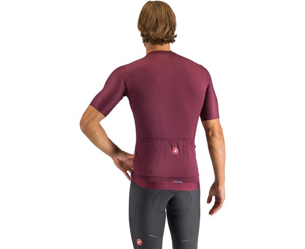 Maillot Castelli Espresso Jersey Deep Bordeaux/Silver Moon