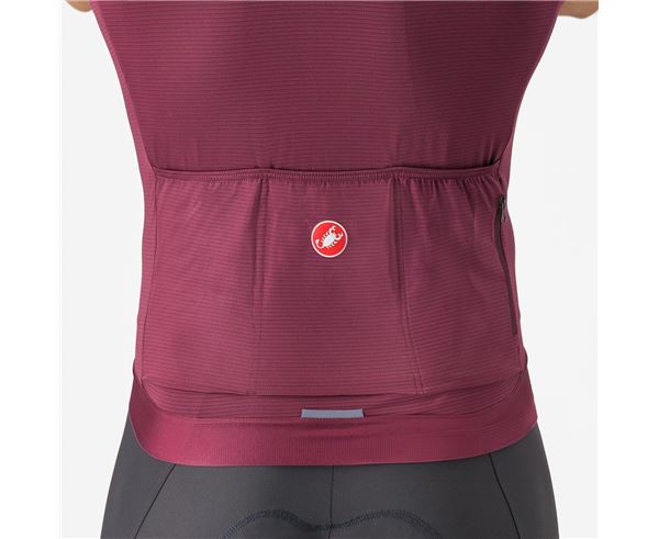 Maillot Castelli Espresso Jersey Deep Bordeaux/Silver Moon