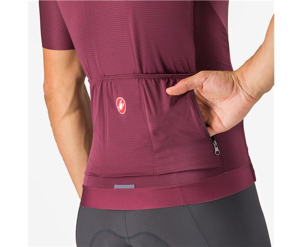 Maillot Castelli Espresso Jersey Deep Bordeaux/Silver Moon
