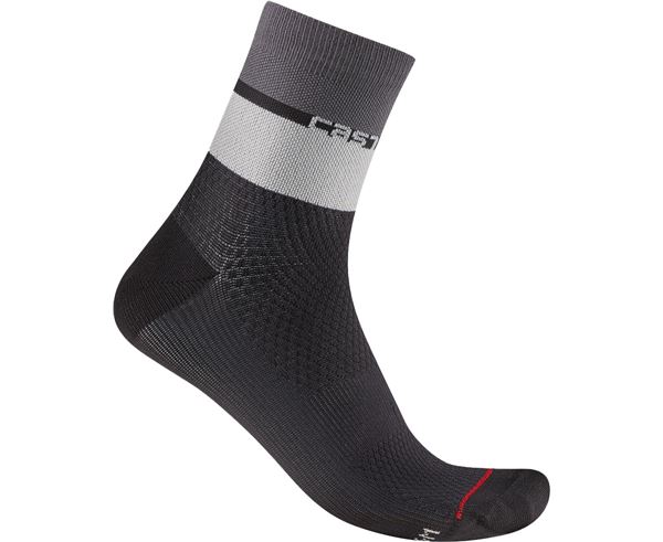 Calcetines Castelli Elegante 12 Black/Silver Gray-Dark Gray
