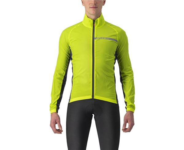 Chaqueta Castelli Squadra Stretch Jacket Electric Lime/Gray