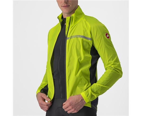 Chaqueta Castelli Squadra Stretch Jacket Electric Lime/Gray
