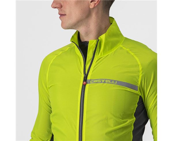 Chaqueta Castelli Squadra Stretch Jacket Electric Lime/Gray