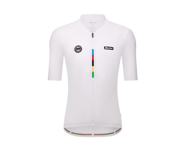 Maillot de ciclismo unisex UCI Official World Champion Blanco