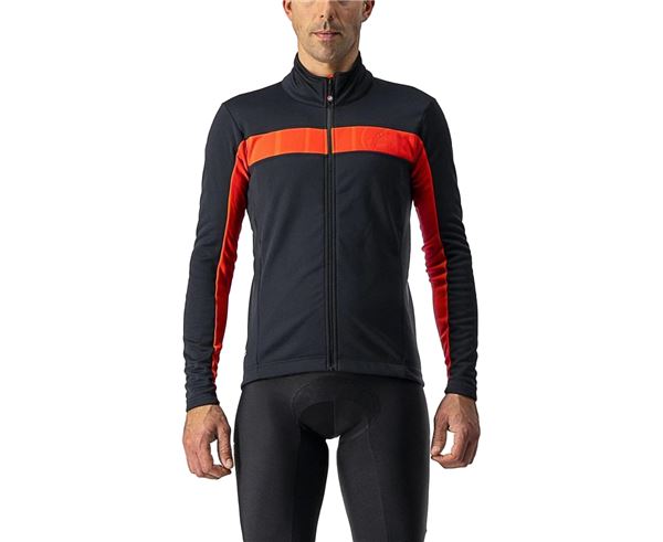 MORTIROLO VI JACKET LIGHT BLACK/FIERY RED